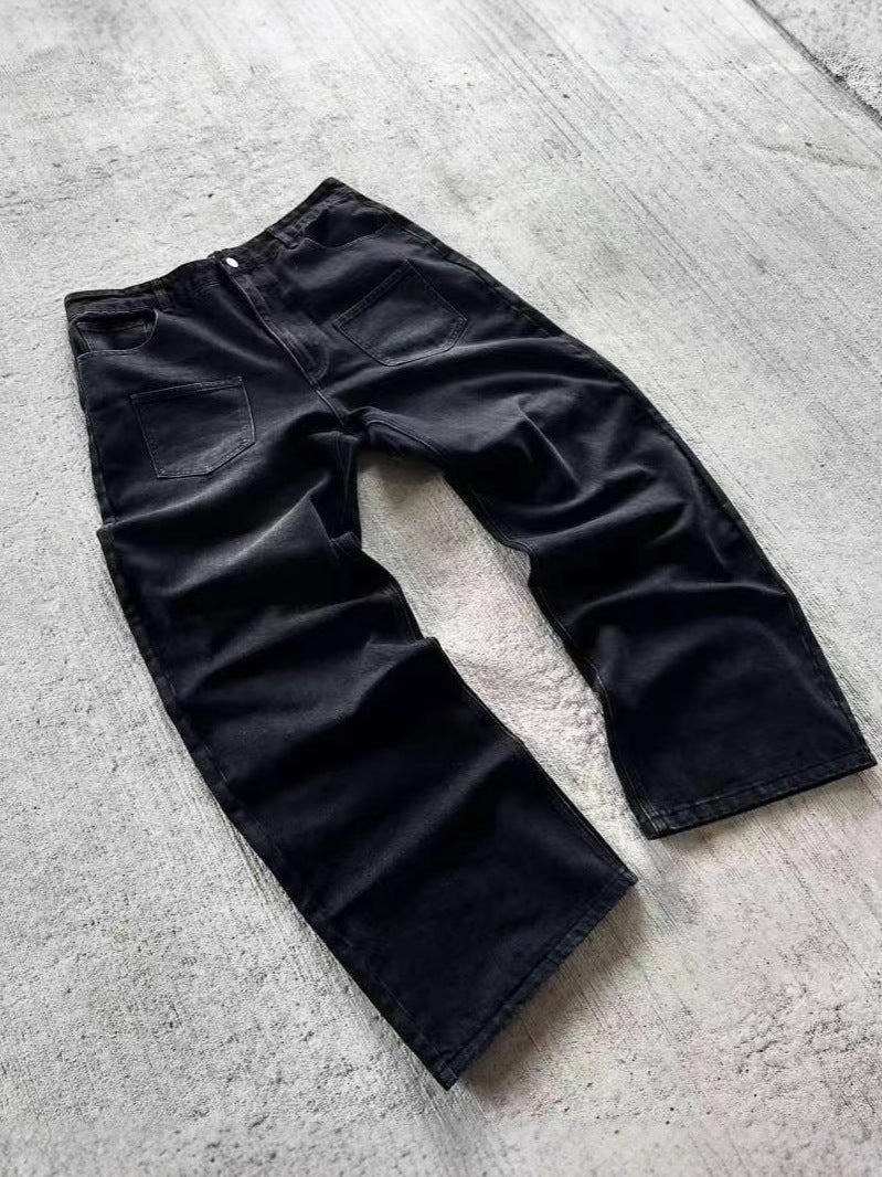 American Retro Washed Summer New Casual Loose Trousers