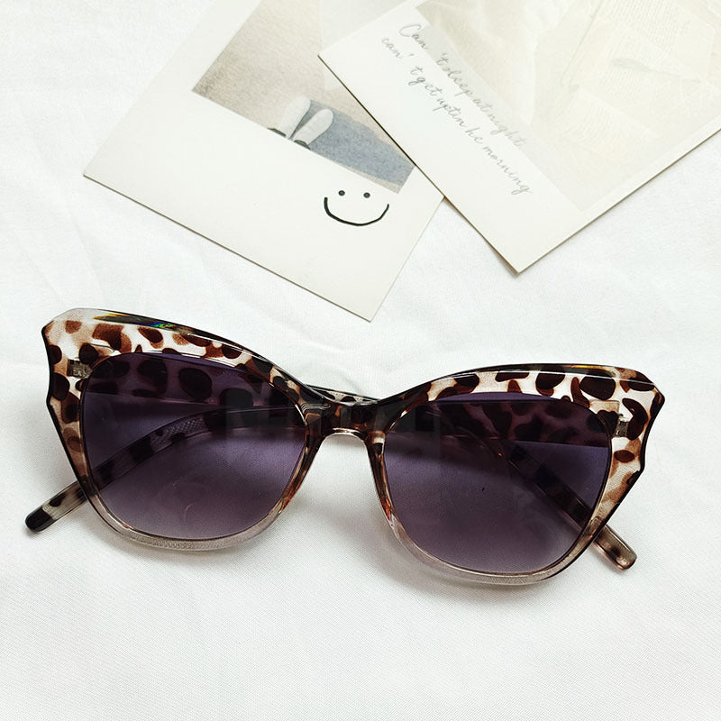 European And American Cat Eye Sun Glasses Jelly Color