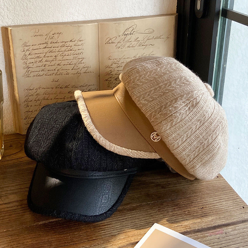 Fashion Personality Leather Beret Children