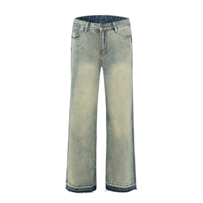 American Style Street Fashion High Street Personality Denim Trousers