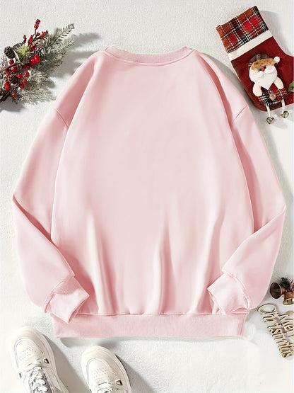 Bow Pattern Printing Pullover Sweater