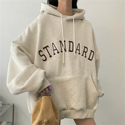 Letter Loose Fleece Printed Top