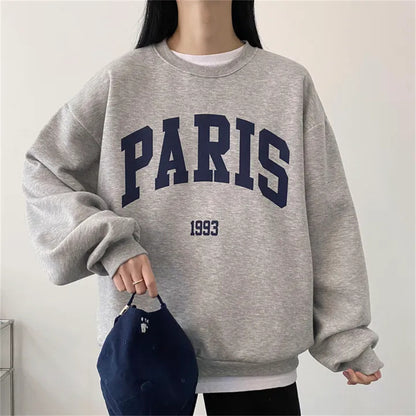 Shirt Fleece Printed Long-sleeved Letter Sweater