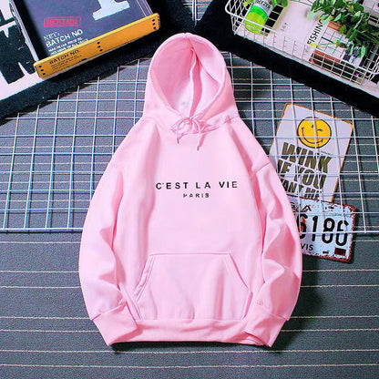 Women's Letter Printed Hoodie Coat