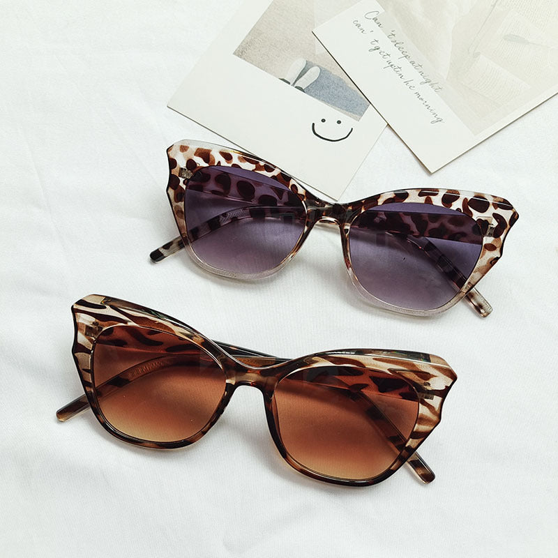 European And American Cat Eye Sun Glasses Jelly Color