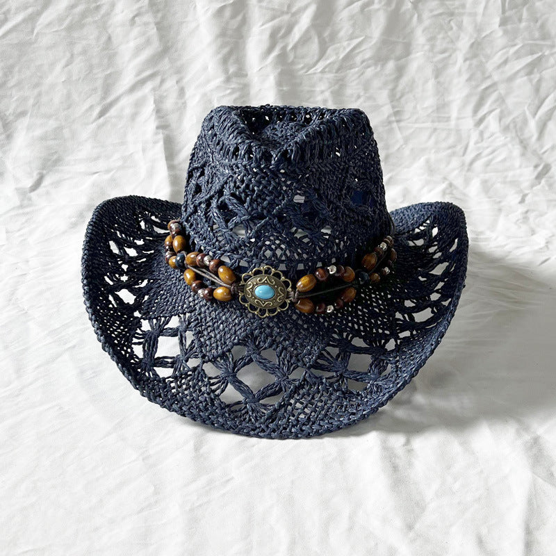 Gem The Magic Aster Straw Hat Handmade Hollow Sun Shade