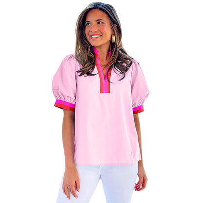 Pullover Short-sleeved Shirt For Women All-match