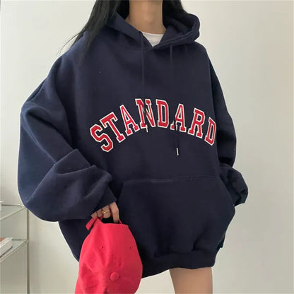 Letter Loose Fleece Printed Top