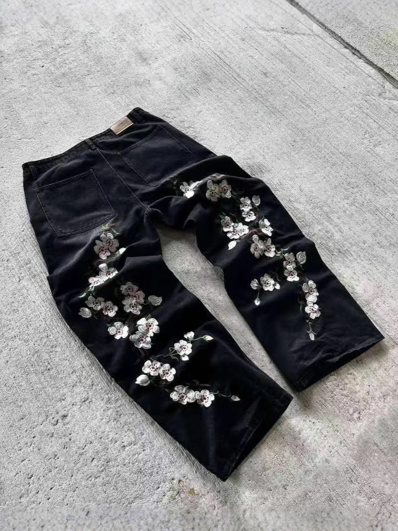 American Retro Washed Summer New Casual Loose Trousers