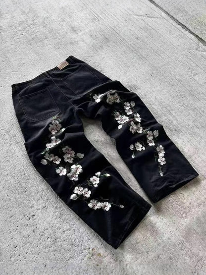 American Retro Washed Summer New Casual Loose Trousers