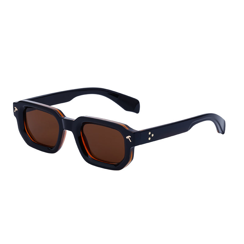 Square Frame Sunglasses Men's Advanced Driving Small Frame Sunglasses Men
