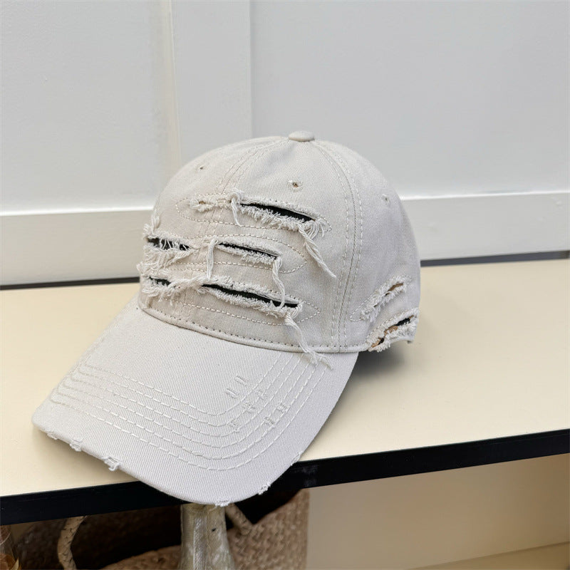 Sun Hat Make Old Ripped Soft Top Baseball Cap