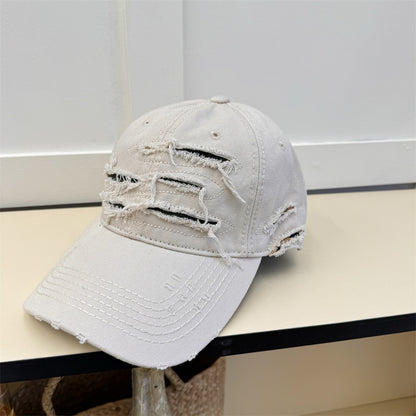 Sun Hat Make Old Ripped Soft Top Baseball Cap