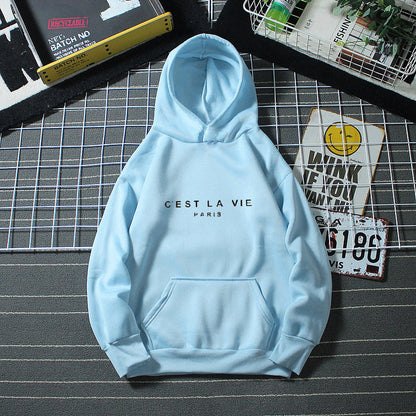 Women's Letter Printed Hoodie Coat