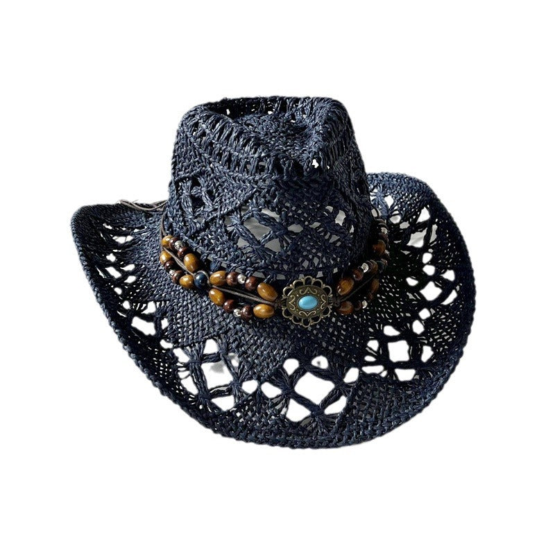 Gem The Magic Aster Straw Hat Handmade Hollow Sun Shade