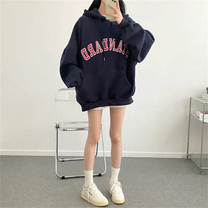 Letter Loose Fleece Printed Top