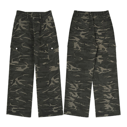 Paratrooper Camouflage Cargo Pants Men And Women Multi-pocket