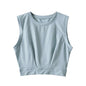 Women's Loose Exercise Blouse I-shaped Round Neck Slim-fit Tank Top