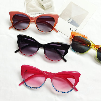 European And American Cat Eye Sun Glasses Jelly Color
