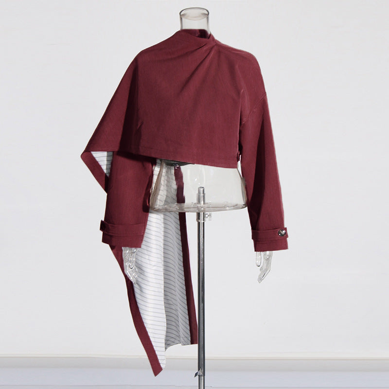 High Waist Cape Shawl Design Small Suit For Women