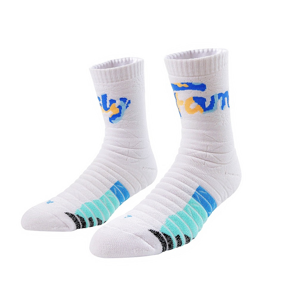 Basketball Men's American-style Long Towel Bottom Sports Socks