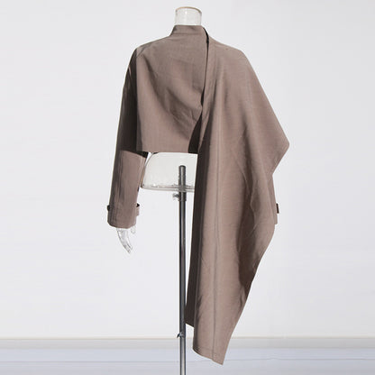 High Waist Cape Shawl Design Small Suit For Women