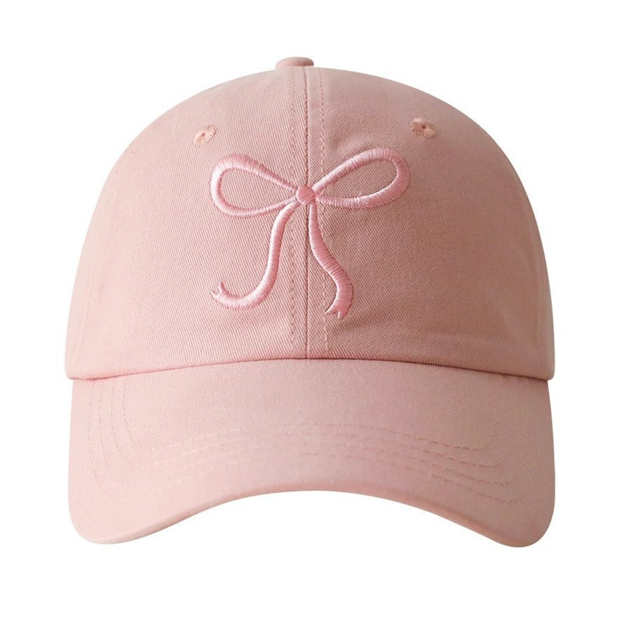 Ins Korean Style Baseball Cap Girl Bow Sweet