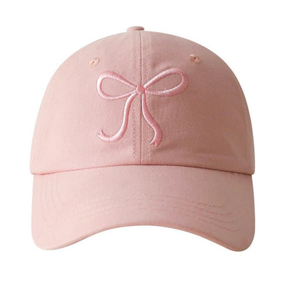 Ins Korean Style Baseball Cap Girl Bow Sweet