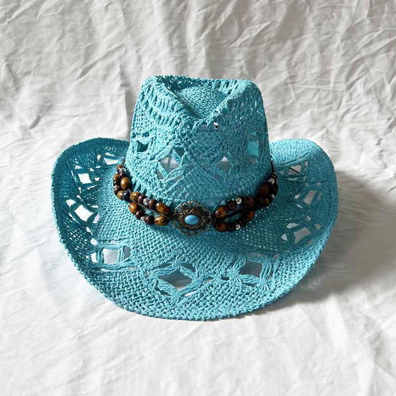 Gem The Magic Aster Straw Hat Handmade Hollow Sun Shade