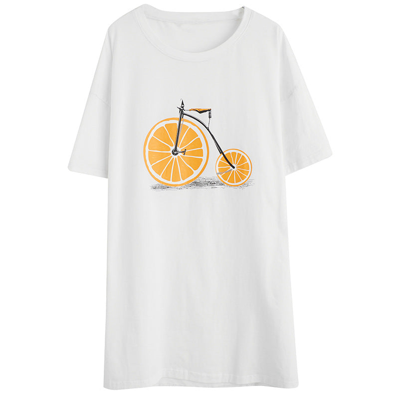 Plus Size Women's Bras 160 Loose Round Neck Print