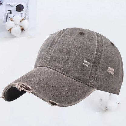 Outdoor Embroidered Printed Washed Hole Baseball Cap