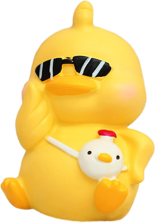 Yellow Duck Toy Car Ornaments Cool Duck Car Dashboard Decorations Duck