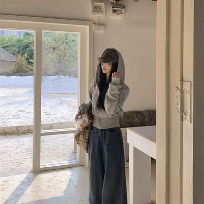 Long Sleeve Autumn And Winter Waist Trimming Coat Cardigan Top