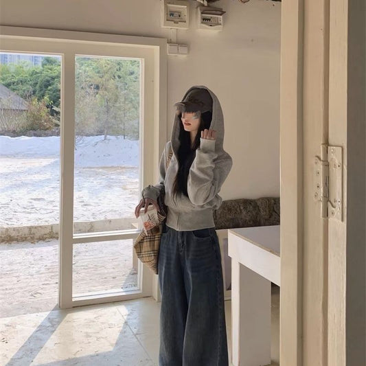 Long Sleeve Autumn And Winter Waist Trimming Coat Cardigan Top