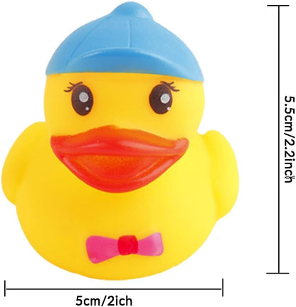 Yellow Rubber Ducks Preschool Bath Toys Bathtub Duckies Gift for Baby Shower Infants Toddlers Car Pool Float Halloween Adults Party Favors Carnival Decorations (Small Assorted 2.2''-12Pcs)