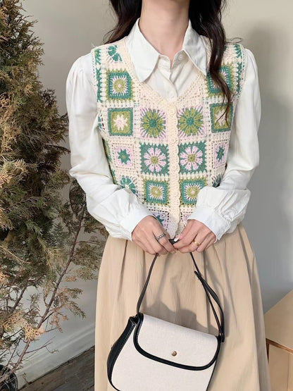 Ethnic Style Retro Loose Short Vest