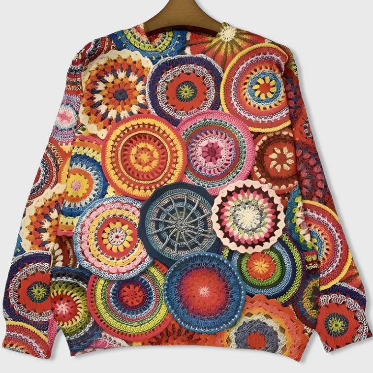 Creative Chinese Style Knitted Sweater