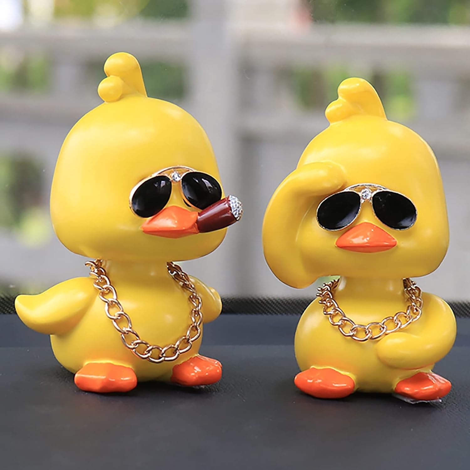 Cute Yellow Duck Car Ornaments Cool Duck Car Dashboard Decorations Shaking Head Doll