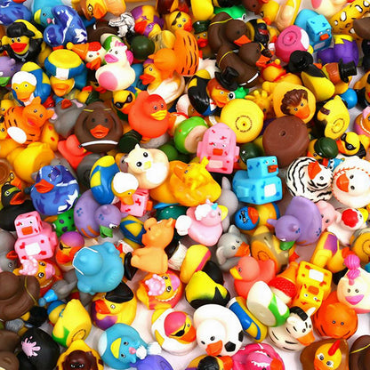 30 Pack Rubber Duck for Jeeps Ducking - 2" Bulk Floater Duck for Kids - Baby Bath Toy Assortment - Party Favors, Birthdays, Bath Time, and More (30 Varieties)
