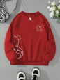 Kawaii OK Teddy Bear Printing Sweatshirts For Women Classic