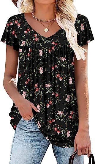 Women's Vest Sleeveless T-shirt Floral Summer Top