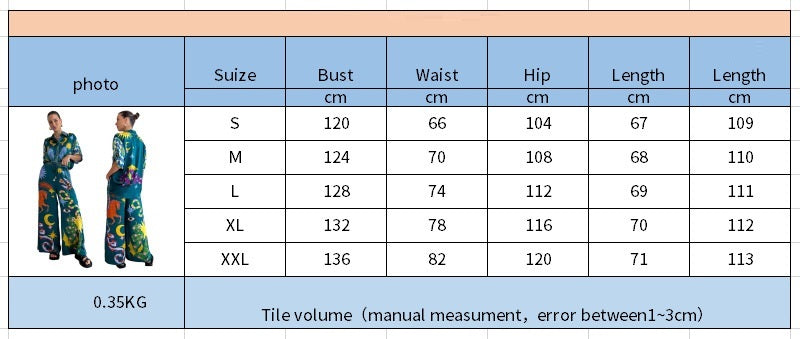 European And American Women's Clothing Southeast Asian Style Fashion Printed Casual Suit