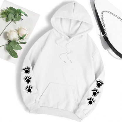Funny Dog Cartoon Printed Hoodie Women's Warm