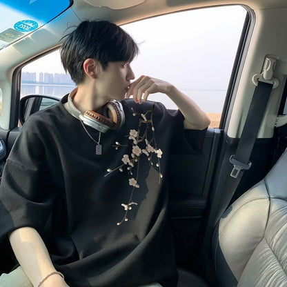 New Chinese Style Chinese Style Embroidery Men's T-shirt