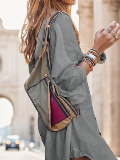 Women's Solid Color Minimalist Long Sleeve Buttoned Shirt