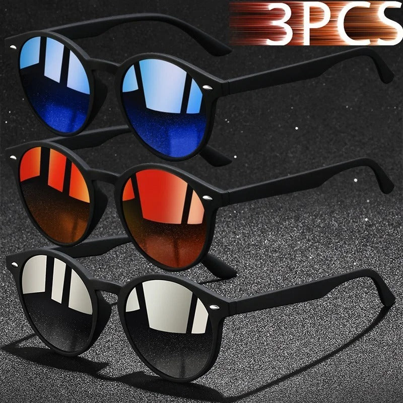 Women's Retro Polarized Round Colorful Film Sunglasses