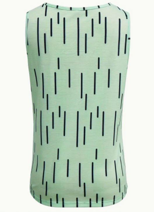 Women's Sleeveless V-Neck Tank Top With Geometric Print