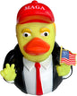 Trump Duck Trump Ducks for Jeeps Rubber Ducks Holding United States Lapel Flag Pin Car Dashboard Ornaments, Trump Merchandise Can Also Be Used for Bathing Trump with a Red Hat