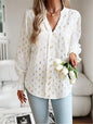 Bubble Long Sleeve Waist Bronzing Blouse