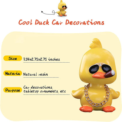 Cute Yellow Duck Car Ornaments Cool Duck Car Dashboard Decorations Shaking Head Doll